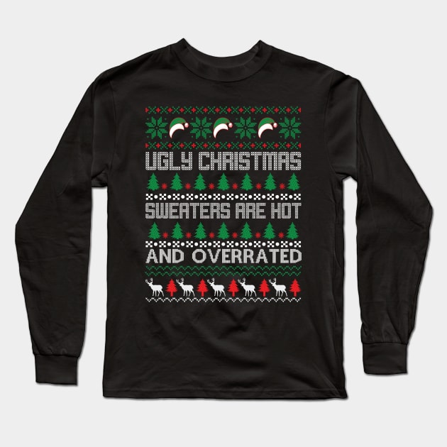 Ugly Christmas Sweater Long Sleeve T-Shirt by CanossaGraphics